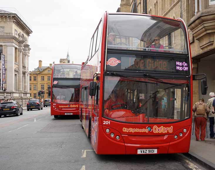 Oxford Scania N230UD ADL Enviro400 201 & 202 City Sightseeing